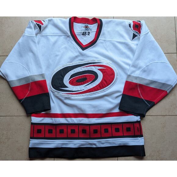 Carolina Hurricanes 1997-99 STARTER jersey AUTHENTIC 48-R M white NHL hockey vtg - Picture 3 of 11